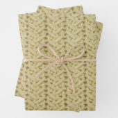 Wrapping Paper Sheet Set Basket Weave Cable Stitch Geschenkpapier Set (Beispiel)