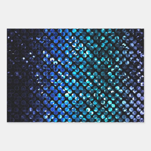 Wrapping Paper Sheet Set Crystal Bling Strass Geschenkpapier Set (Vorderseite)