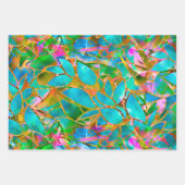 Wrapping Paper Sheet Set Floral-Hartglas Geschenkpapier Set (Vorderseite 2)