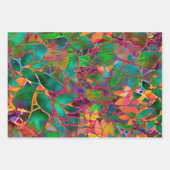 Wrapping Paper Sheet Set Floral-Hartglas Geschenkpapier Set (Vorderseite)