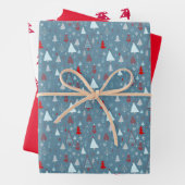 Wrapping Paper Sheet Set Moderne Weihnachtsbaume Geschenkpapier Set (Beispiel)