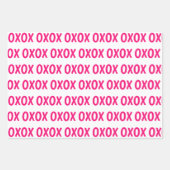 Wrapping Paper Sheet Set - Pink Hugs und Kisses Geschenkpapier Set (Vorderseite 2)