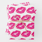 Wrapping Paper Sheet Set - Pink Hugs und Kisses Geschenkpapier Set (Beispiel)