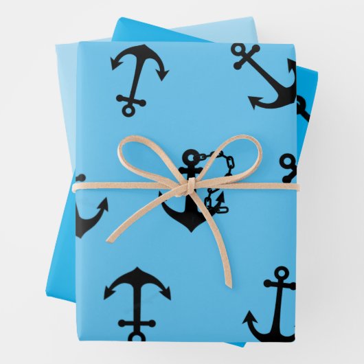  Wrapping Paper Sheets Anchor Geschenkpapier Set (Beispiel)