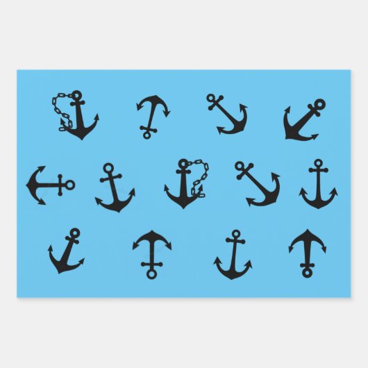  Wrapping Paper Sheets Anchor Geschenkpapier Set (Vorderseite)