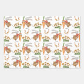 Wrapping Paper Sheets - Autumn Fall Pumpkin Rabbit Geschenkpapier Set (Vorderseite)
