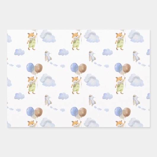 Wrapping Paper Sheets - Baby And Children Patterns Geschenkpapier Set (Vorderseite 2)