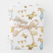 Wrapping Paper Sheets - Baby And Children Patterns Geschenkpapier Set (Beispiel)