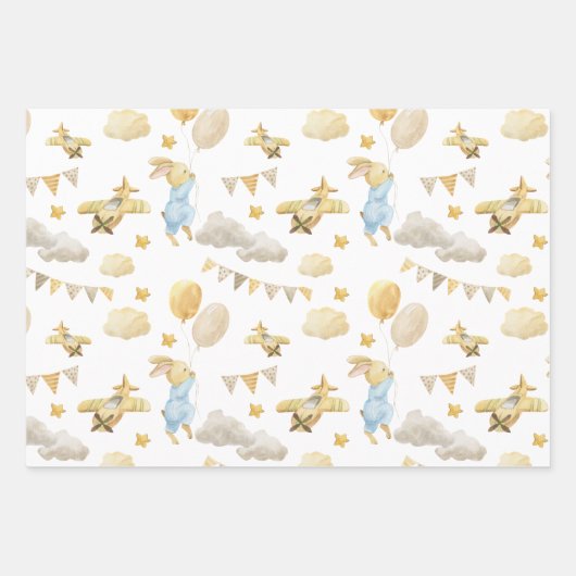 Wrapping Paper Sheets - Baby And Children Patterns Geschenkpapier Set (Vorderseite)