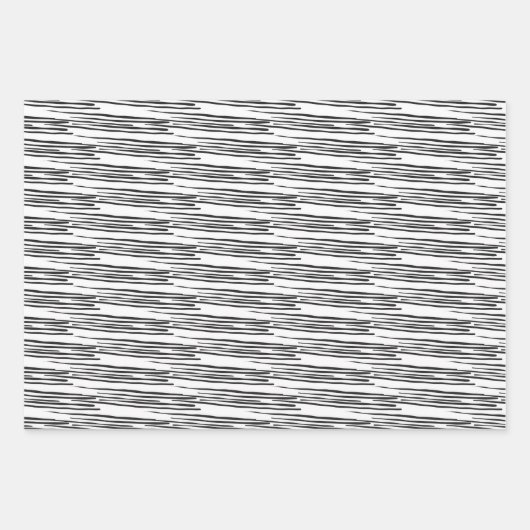 Wrapping Paper Sheets - Black And White Pattern Geschenkpapier Set (Vorderseite 3)