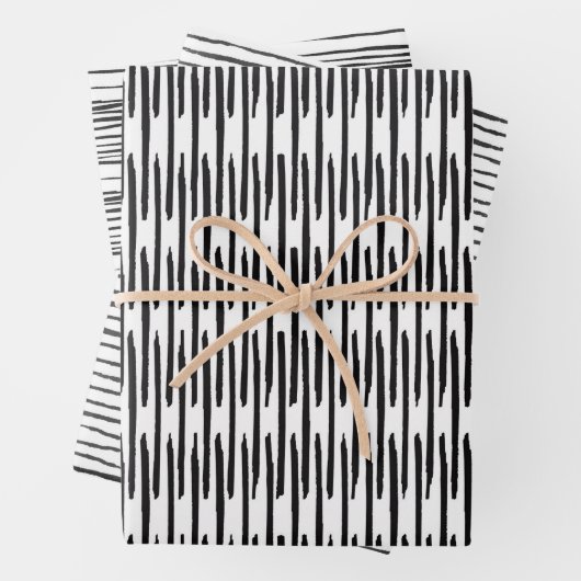 Wrapping Paper Sheets - Black And White Pattern Geschenkpapier Set (Beispiel)
