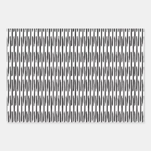 Wrapping Paper Sheets - Black And White Pattern Geschenkpapier Set (Vorderseite)