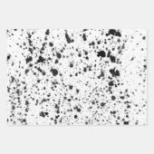 Wrapping Paper Sheets - Black and White Splatters Geschenkpapier Set (Vorderseite 3)