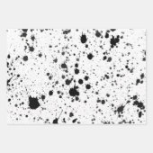 Wrapping Paper Sheets - Black and White Splatters Geschenkpapier Set (Vorderseite 2)