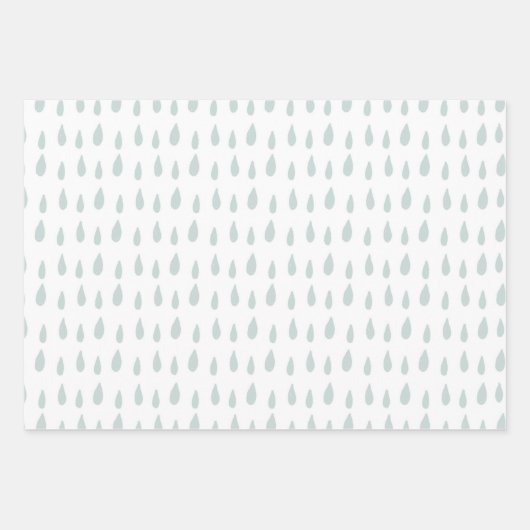Wrapping Paper Sheets - Blue And White Pattern Geschenkpapier Set (Vorderseite)