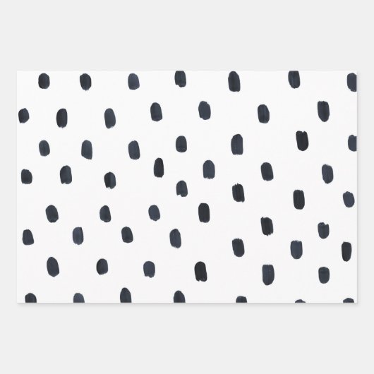 Wrapping Paper Sheets - Blue Dots Pattern Geschenkpapier Set (Vorderseite 2)