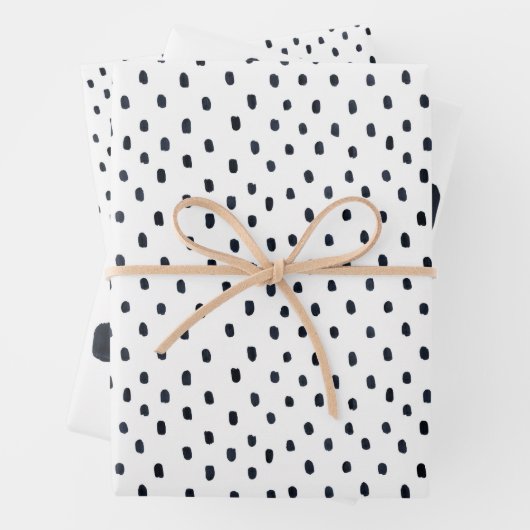 Wrapping Paper Sheets - Blue Dots Pattern Geschenkpapier Set (Beispiel)