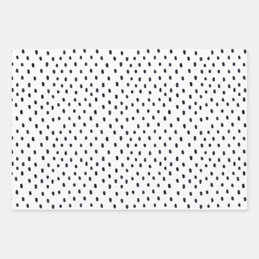Wrapping Paper Sheets - Blue Dots Pattern Geschenkpapier Set (Vorderseite)