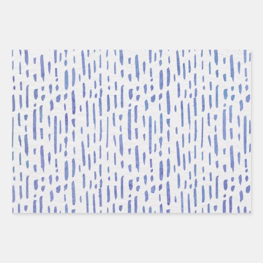Wrapping Paper Sheets - Blue Patterns Geschenkpapier Set (Vorderseite 3)