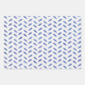 Wrapping Paper Sheets - Blue Patterns Geschenkpapier Set (Vorderseite 2)