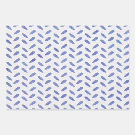 Wrapping Paper Sheets - Blue Patterns Geschenkpapier Set (Vorderseite 2)