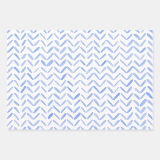 Wrapping Paper Sheets - Blue Patterns Geschenkpapier Set (Vorderseite 2)