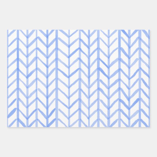 Wrapping Paper Sheets - Blue Patterns Geschenkpapier Set (Vorderseite)