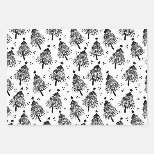 Wrapping Paper Sheets - Christmas Patterns Geschenkpapier Set (Vorderseite 2)