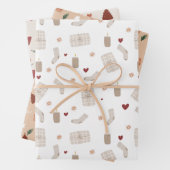 Wrapping Paper Sheets - Christmas Patterns Geschenkpapier Set (Beispiel)