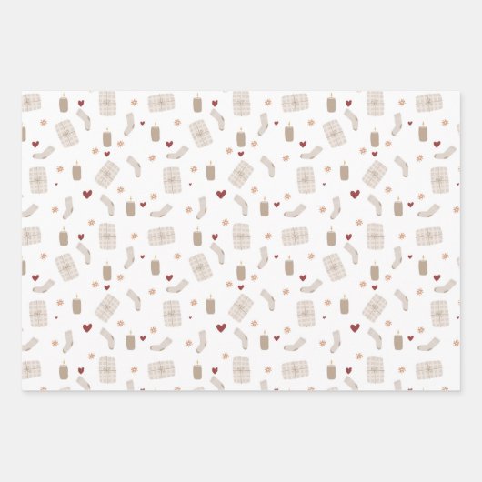 Wrapping Paper Sheets - Christmas Patterns Geschenkpapier Set (Vorderseite)