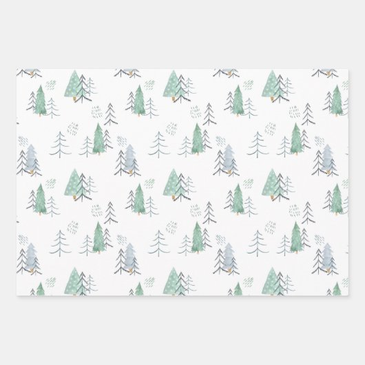 Wrapping Paper Sheets - Christmas Patterns Geschenkpapier Set (Vorderseite 3)