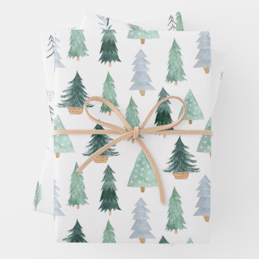 Wrapping Paper Sheets - Christmas Patterns Geschenkpapier Set (Beispiel)