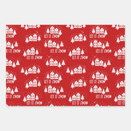 Wrapping Paper Sheets - Christmas Patterns Geschenkpapier Set (Vorderseite 2)