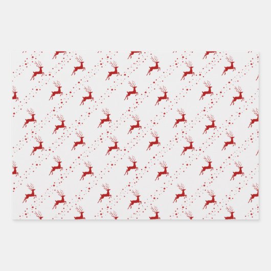 Wrapping Paper Sheets - Christmas Patterns Geschenkpapier Set (Vorderseite)