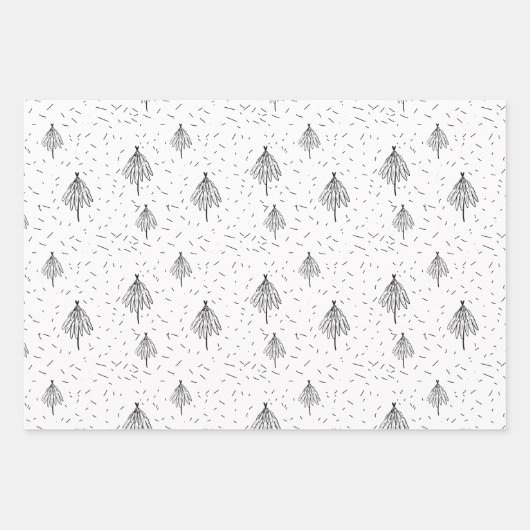 Wrapping Paper Sheets - Christmas Tree Patterns Geschenkpapier Set (Vorderseite 2)