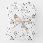 Wrapping Paper Sheets - Christmas Tree Patterns Geschenkpapier Set (Beispiel)