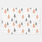 Wrapping Paper Sheets - Christmas Trees Patterns Geschenkpapier Set (Vorderseite 3)
