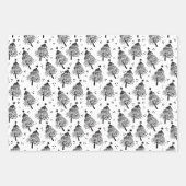 Wrapping Paper Sheets - Christmas Trees Patterns Geschenkpapier Set (Vorderseite 2)