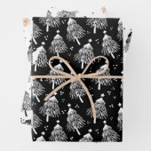 Wrapping Paper Sheets - Christmas Trees Patterns Geschenkpapier Set (Beispiel)