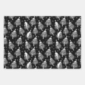 Wrapping Paper Sheets - Christmas Trees Patterns Geschenkpapier Set (Vorderseite)