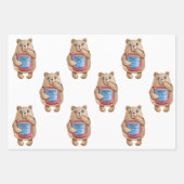 Wrapping Paper Sheets - Deer, Mug, Bear Geschenkpapier Set (Vorderseite 2)