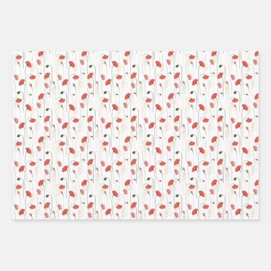 Wrapping Paper Sheets - Floral Pattern Geschenkpapier Set (Vorderseite 2)