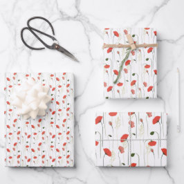 Wrapping Paper Sheets - Floral Pattern Geschenkpapier Set