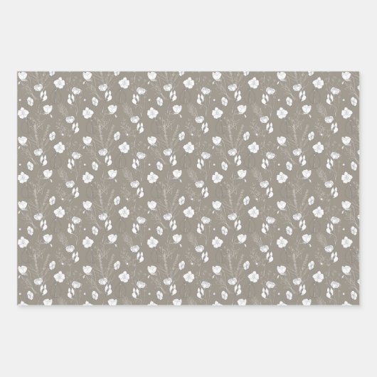 Wrapping Paper Sheets - Floral Patterns Geschenkpapier Set (Vorderseite 3)