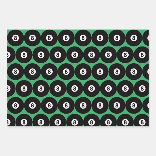 Wrapping Paper Sheets für 8-Ball Billards Geschenkpapier Set (Vorderseite 3)