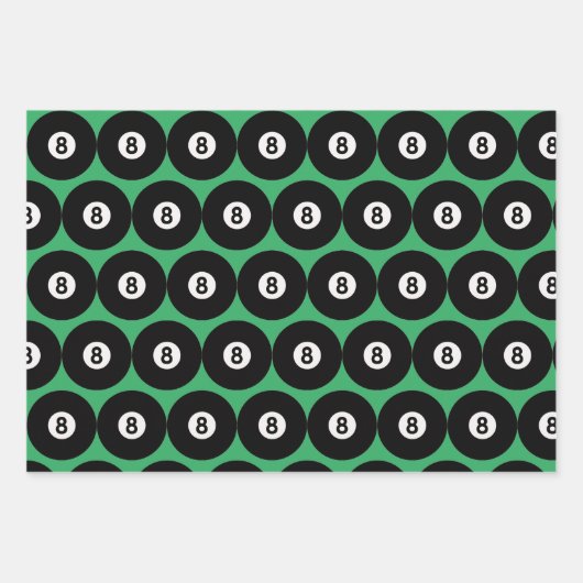Wrapping Paper Sheets für 8-Ball Billards Geschenkpapier Set (Vorderseite 2)