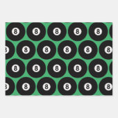 Wrapping Paper Sheets für 8-Ball Billards Geschenkpapier Set (Vorderseite)