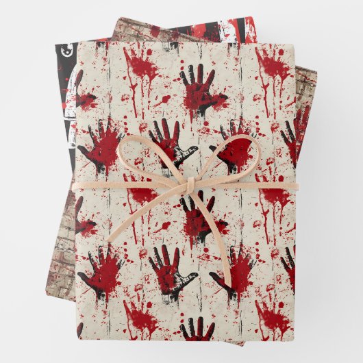 Wrapping Paper Sheets für echte Crime Horror Geschenkpapier Set (Beispiel)