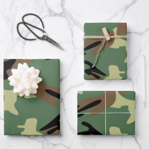 Wrapping Paper Sheets für militärische Camouflage  Geschenkpapier Set