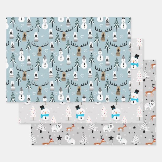 Wrapping Paper Sheets für Weihnachtselemente aus H Geschenkpapier Set (Set)